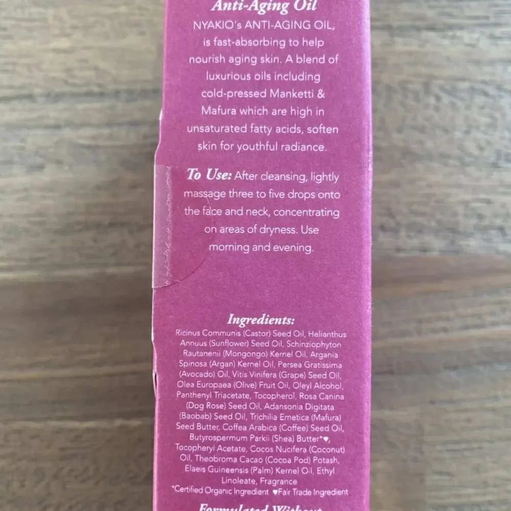 Nyakio Manketti & Mafura Anti-Aging Oil All Skin Types Restore 1 fl oz